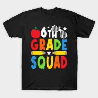 6th Grade Squad Teachers Boys Girls Funny Back To School T-Shirt